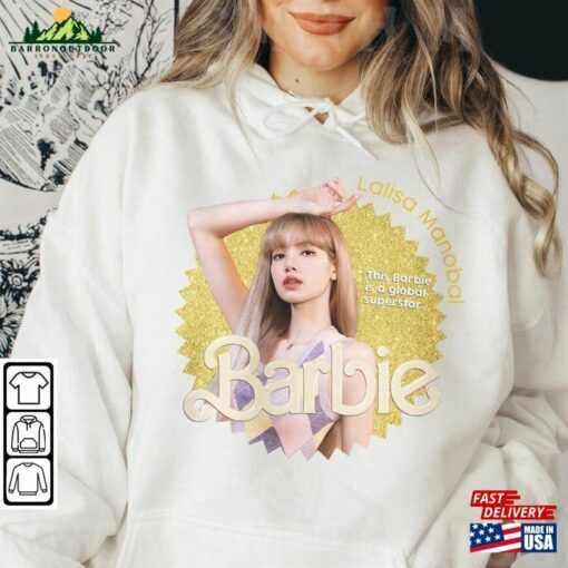 Lisa Kpop Shirt Blackpink Sweatshirt Barbie Vintage Retro Graphic Tee Music Unisex Gifts Fan Hoodie