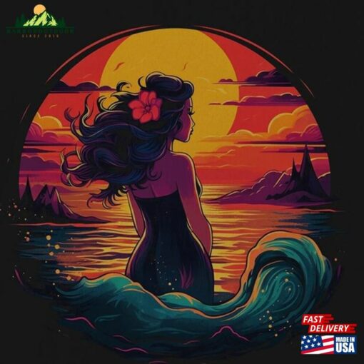 Little Mermaid Retrowave Shirt Unisex Graphic Tee Movie T-Shirt Hoodie