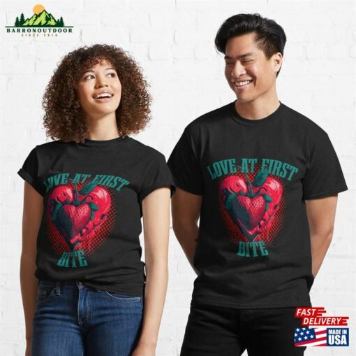 Love At First Bite Design Unleash Your Culinary Passion Classic T-Shirt Sweatshirt