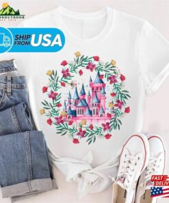 Magic Kingdom Castle T-Shirt Princess Shirt Floral Spring Hoodie