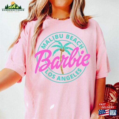 Malibu Beach T-Shirt Pink Barbie Los Angeles Shirt Come On Classic