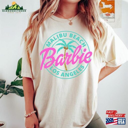 Malibu Beach T-Shirt Pink Barbie Los Angeles Shirt Come On Classic