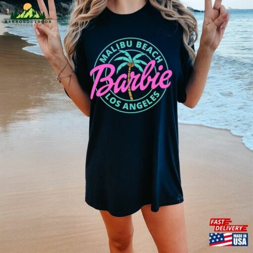 Malibu Beach T-Shirt Pink Barbie Los Angeles Shirt Come On Classic