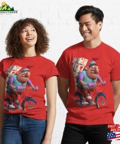 Man Riding Bicycle With Valentines Day Gifts Valentine’s T-Shirt Classic Hoodie