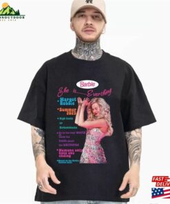 Margot Robbie Barbie 2023 Shirt Vintage She Is Everything Classic Unisex