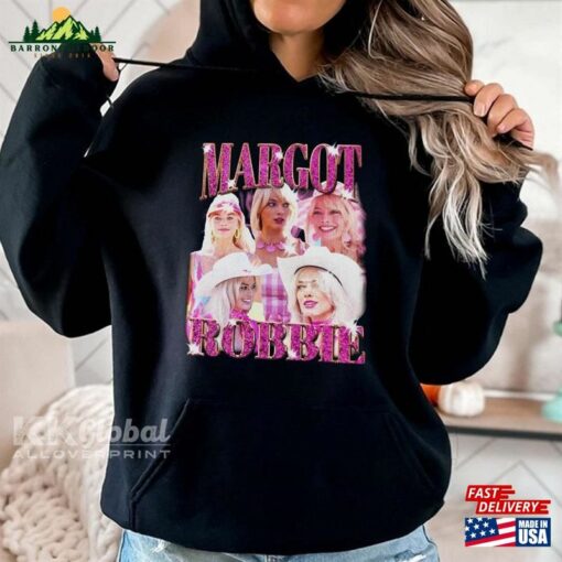 Margot Robbie Barbie Vintage 2023 Shirt Graphic Unisex Hoodie