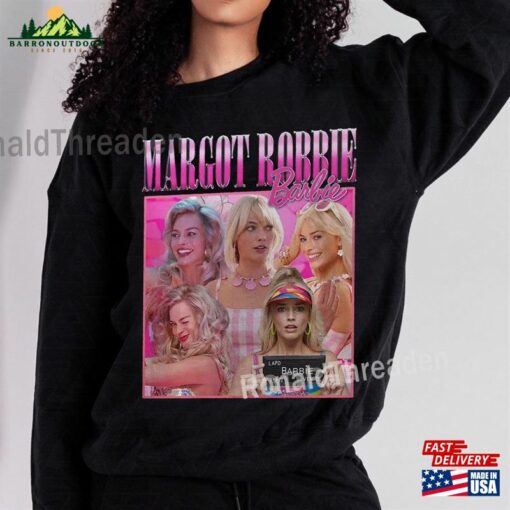 Margot Robbie Barbie Vintage Retro Shirt Sweatshirt 2023 Classic