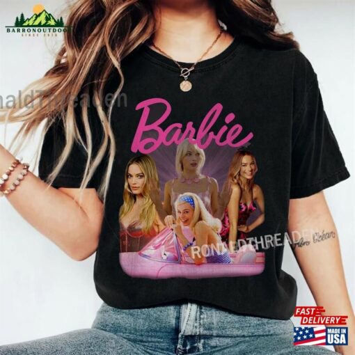 Margot Robbie Barbie Vintage Retro Shirt Sweatshirt 2023 Hoodie T-Shirt