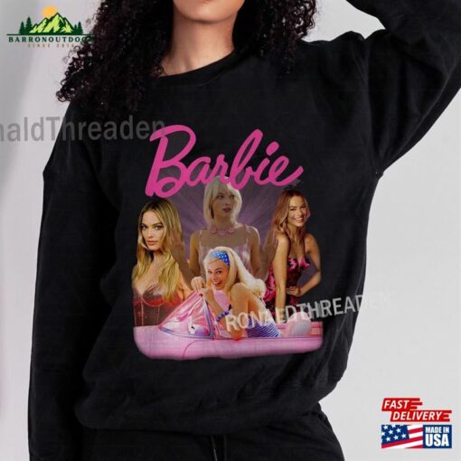 Margot Robbie Barbie Vintage Retro Shirt Sweatshirt 2023 Hoodie T-Shirt