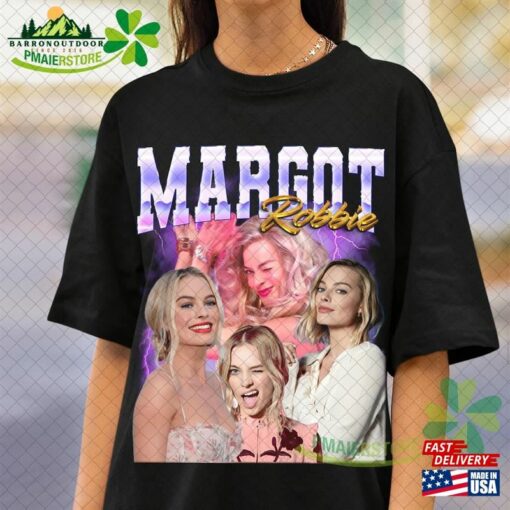 Margot Robbie Barbie Vintage Shirt Margott Rap 90S Movie Fan Tees Sweatshirt Hoodie