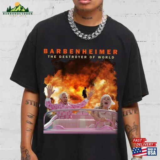 Margot Robbie Cillian Murphy Ryan Gosling Barbenheimer Shirt Barbie X Oppenheimer Unisex Classic