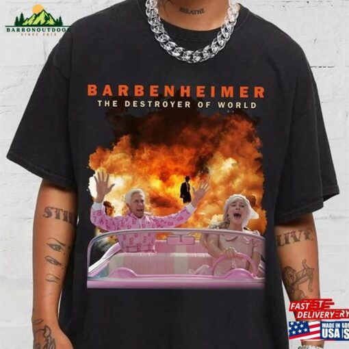 Margot Robbie Cillian Murphy Ryan Gosling Barbenheimer Shirt Barbie X Oppenheimer Vintage T-Shirt Unisex