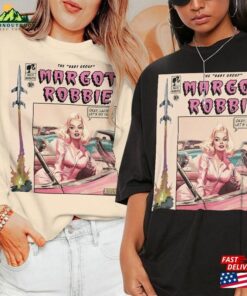 Margot Robbie Comic Shirt 90S Vintage Merch Book Art Ms Baby 2023 Retro Graphic Tee Unisex Gift Hoodie V2 T-Shirt Margot Robbie Comic Shirt 90S Vintage Merch Book Art Ms Baby 2023 Retro Graphic Tee Unisex Gift Hoodie V2 T-Shirt