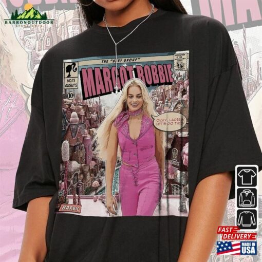 Margot Robbie Comic Shirt 90S Vintage Merch Book Art Sick Boy Album World Tour Ticket 2023 Graphic Tee Gift For Fan V4 Classic Unisex