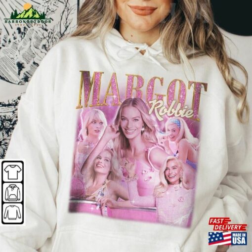 Margot Robbie Movie Shirt 2023 Vintage Retro 90S Style Sweatshirt Hoodie