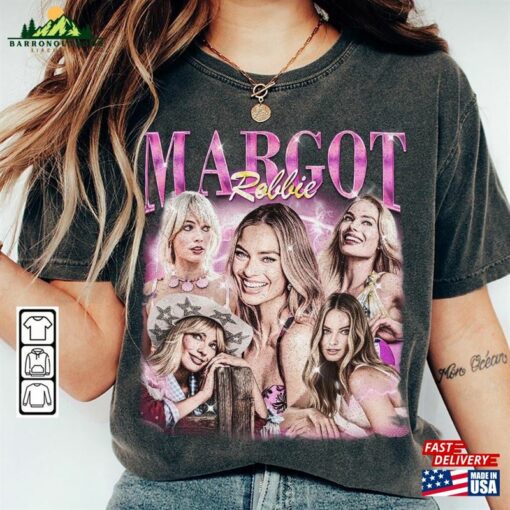 Margot Robbie Movie Shirt 2023 Vintage Retro 90S Style V2 Hoodie T-Shirt