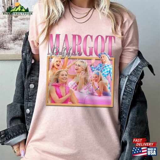 Margot Robbie Vintage Shirt Funny Movie Tee Barbie Oppenheimer T-Shirt Sweatshirt