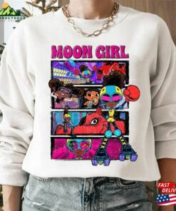 Marvel Girl Dinosaur Shirt Moon And Devil Disney T-Shirt Hoodie