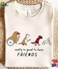 Marvel Gotg Good To Have Friends Rocket Lylla Floor Teefs Shirt Mcu Comic Fans Unisex T-Shirt Family Birthday Gift Adult Kid Toddler Tee Sweatshirt