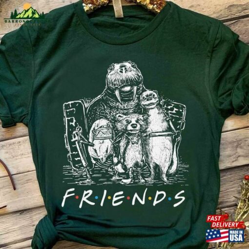 Marvel Guardians Friends Lylla Teefs Floor Rocket Raccoon Retro Shirt Mcu Comic Fans Unisex T-Shirt Family Birthday Gift Adult Toddler Tee