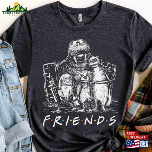 Marvel Guardians Friends Lylla Teefs Floor Rocket Raccoon Retro Shirt Mcu Comic Fans Unisex T-Shirt Family Birthday Gift Adult Toddler Tee