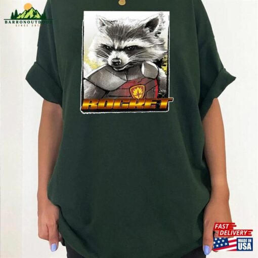 Marvel Guardians Of The Galaxy Shirt Rocket Glare Wanted Super Hero Sweatshirt Classic