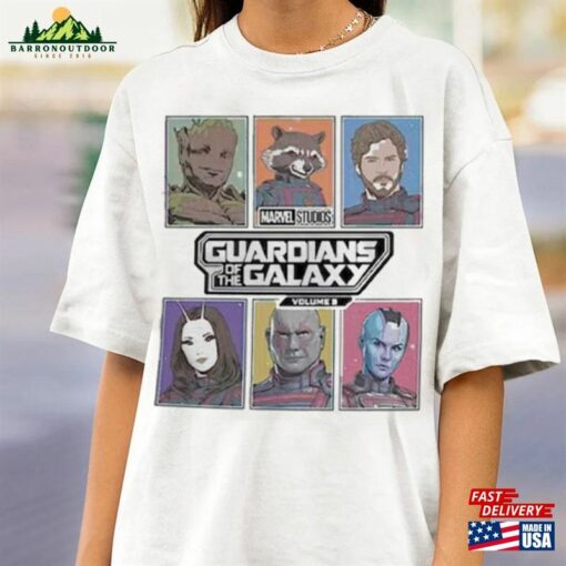 Marvel Guardians Of The Galaxy Vol 3 Galactic Bunch T-Shirt Rocket Team Space Tee Unisex