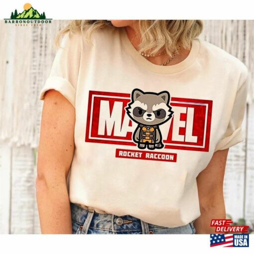 Marvel Guardians Of The Galaxy Vol 3 Rocket Raccoon Portrait T-Shirt Sweatshirt Superhero Shirt Classic