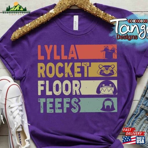 Marvel Movie 2023 Guardians Friends Lylla Teefs Floor Rocket Raccoon Retro Shirt Mcu Fans Studios Disneyland Family Holiday Gift Unisex Hoodie