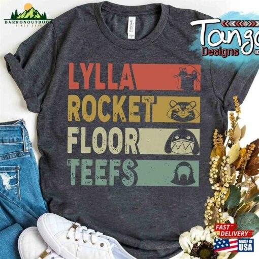 Marvel Movie 2023 Guardians Friends Lylla Teefs Floor Rocket Raccoon Retro Shirt Mcu Fans Studios Disneyland Family Holiday Gift Unisex Hoodie