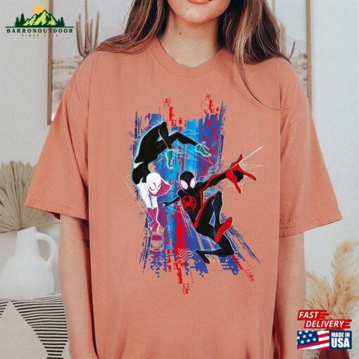 Marvel Spider Man Across The Verse Miles And Gwen T-Shirt Classic