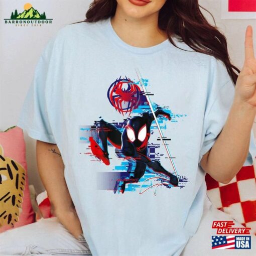 Marvel Spider Man Across The Verse Miles Glitch T-Shirt Unisex