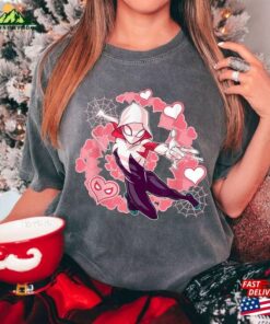 Marvel Spider Man Into The Verse Gwen Stacy Hearts T-Shirt Classic Hoodie