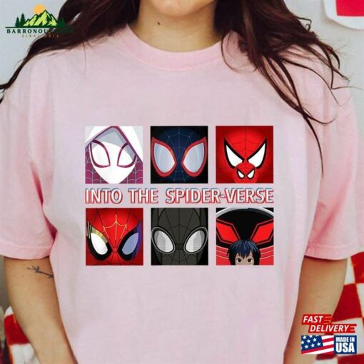 Marvel Spider Man Into The Verse Heroes T-Shirt Hoodie