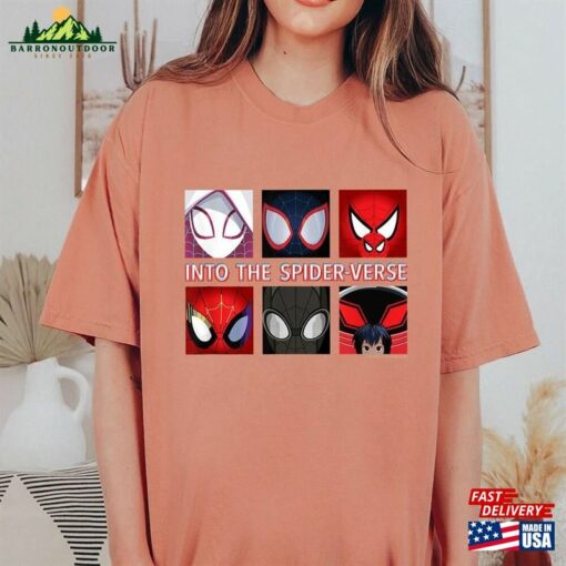 Marvel Spider Man Into The Verse Heroes T-Shirt Hoodie