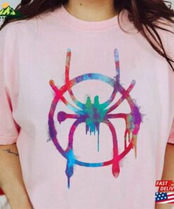 Marvel Spider Man Into The Verse Rainbow Icon T-Shirt Classic Hoodie
