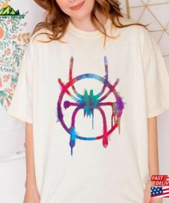Marvel Spider Man Into The Verse Rainbow Icon T-Shirt Classic Hoodie