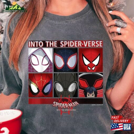 Marvel Spider Man Spiderverse Square T-Shirt Ghost Gwen Stacy Sweatshirt Hoodie