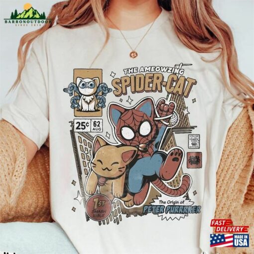 Marvel The Amazing Spider Cat Shirt Comic Avenger Hoodie Sweatshirt