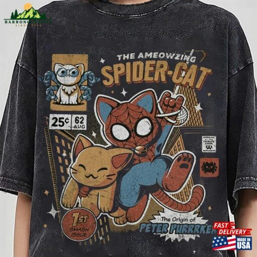 Marvel The Amazing Spider Cat Shirt Comic Avenger Hoodie Sweatshirt