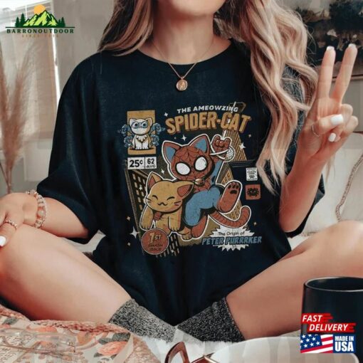 Marvel The Amazing Spider Cat Shirt Comic Avenger Hoodie Sweatshirt