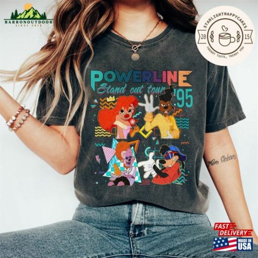 Max Goof Roxanne Goofy Powerline Stand Out Tour’95 Vintage Retro Shirt Movie Classic Unisex