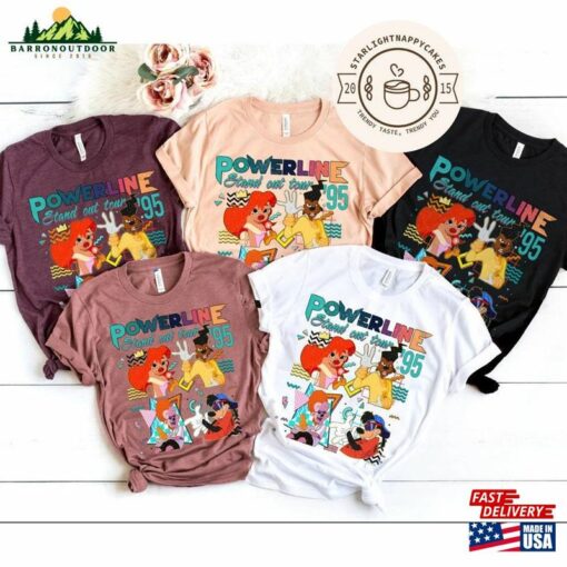 Max Goof Roxanne Goofy Powerline Stand Out Tour’95 Vintage Retro Shirt Movie Classic Unisex