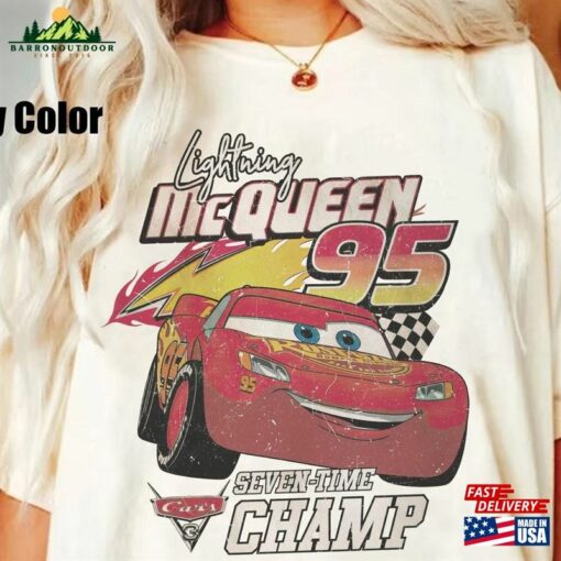 Mcqueen Comfort Colors Shirt Lightning Disney Cars Hoodie Classic