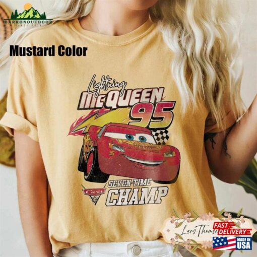 Mcqueen Comfort Colors Shirt Lightning Disney Cars Hoodie Classic