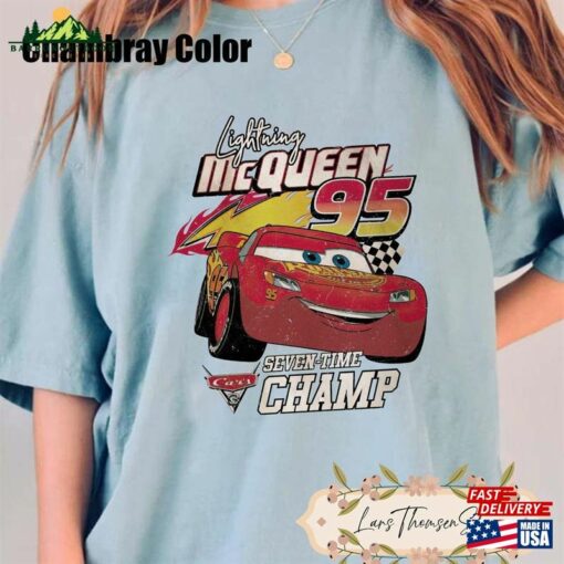 Mcqueen Comfort Colors Shirt Lightning Disney Cars Hoodie Classic