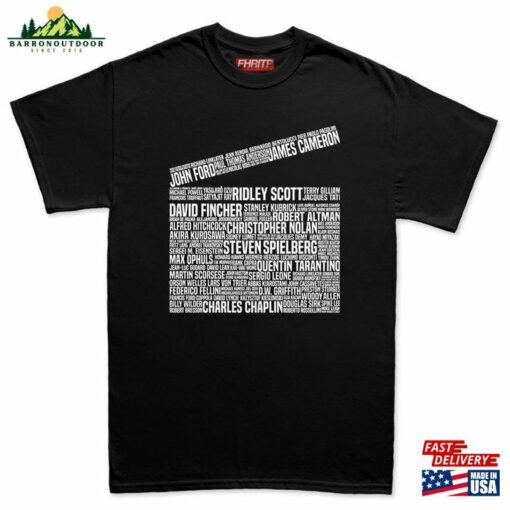 Mens Movie Film Director Legends Clapperboard Tribute T-Shirt Unisex