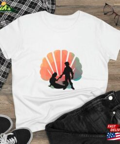 Mermaid And Prince Soft Cotton Ladies T-Shirt Under The Sea Favorite Hot New Colorful Unisex