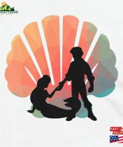 Mermaid And Prince Soft Cotton Ladies T-Shirt Under The Sea Favorite Hot New Colorful Unisex