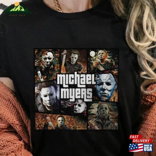 Michael Myers Shirt Vintage Halloween Horror Character Sweatshirt Quotes Unisex